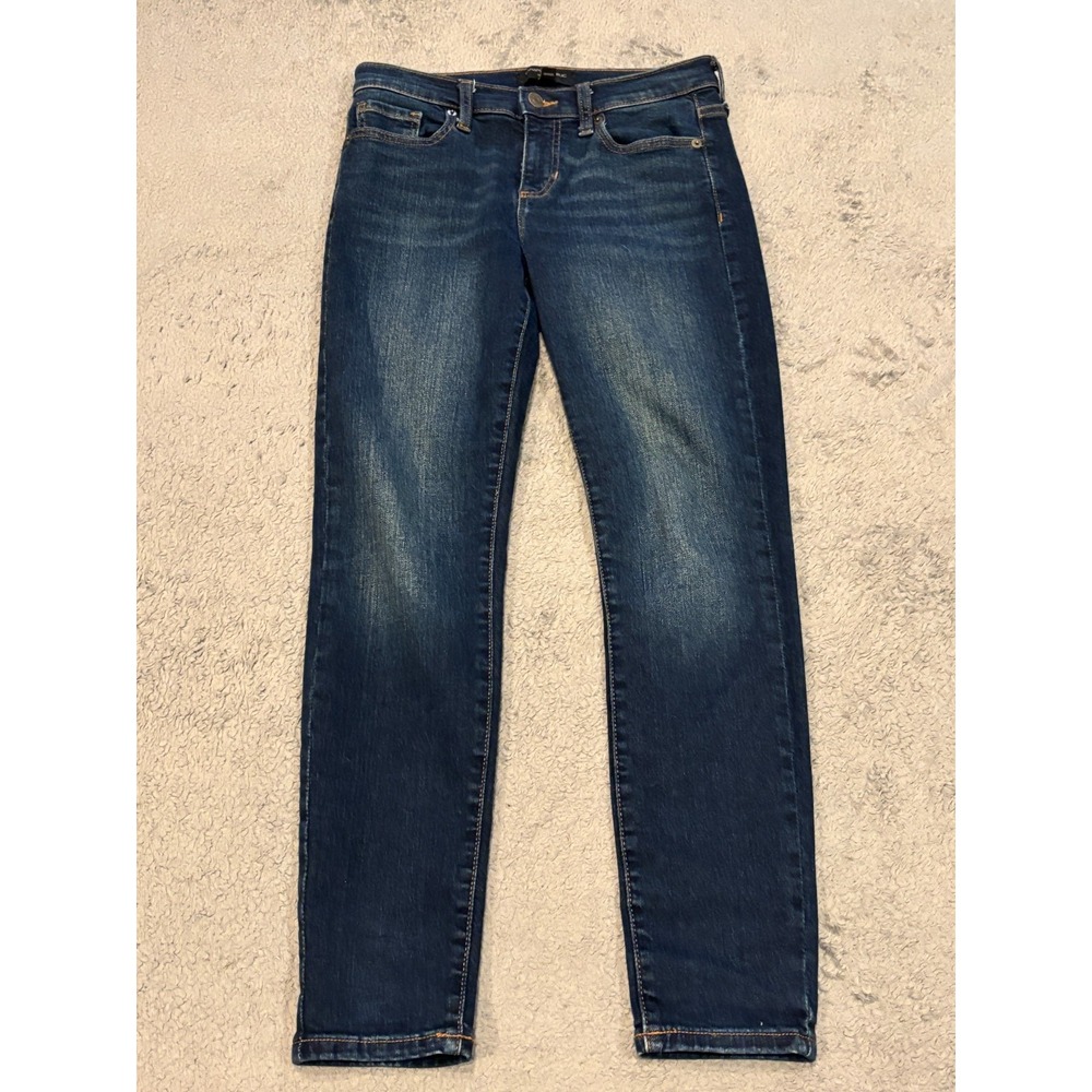 Banana Republic Jeans Womens 26/2 Petite Skinny Fit Dark Wash Blue Denim Stretch